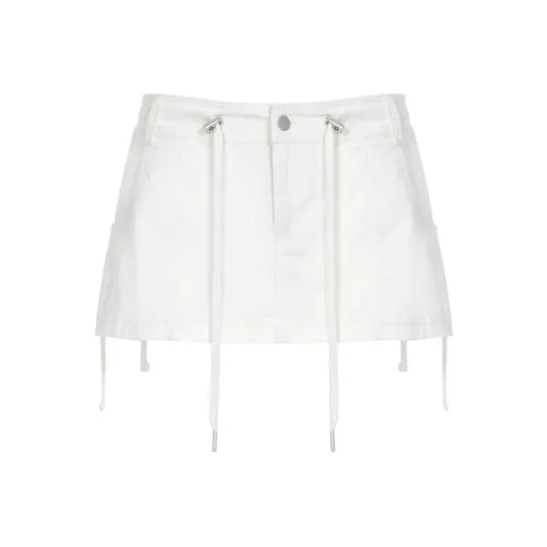 The Kript Белая женская короткая юбка с карго