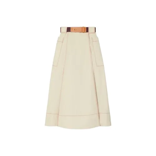Tory Burch Хаки Женские Повседневные Длинные Юбки
