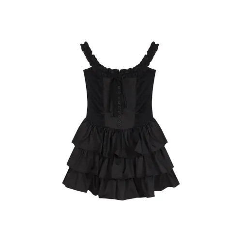 PLAY BUSH Slip Платье Женское Черное