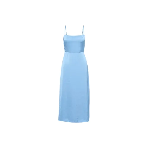 ARITZIA WILFRED Magdalena Satin Dress Slip Dress Women's Wave Blue