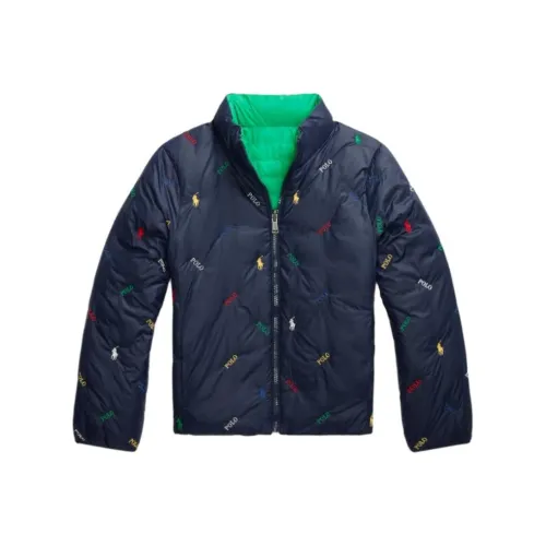 Polo Ralph Lauren Хлопковый пуховик FW24 Темно-синий Детский