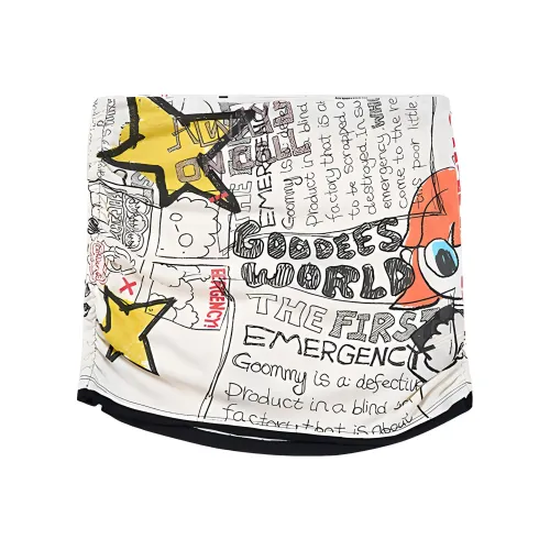 GOOD BAI SS24 Повседневные короткие юбки Женские Серый Бежевый