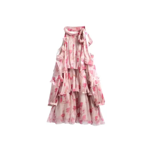 ABBY GODDESS Без рукавов Платье Женское Розовое