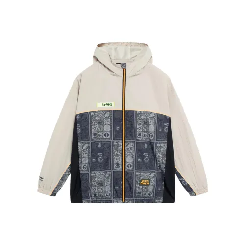 LINING YOUNG Серый Армейский зеленый Unbounded Full OF Принт Spelling Овсяный Пепельный Kids Куртки