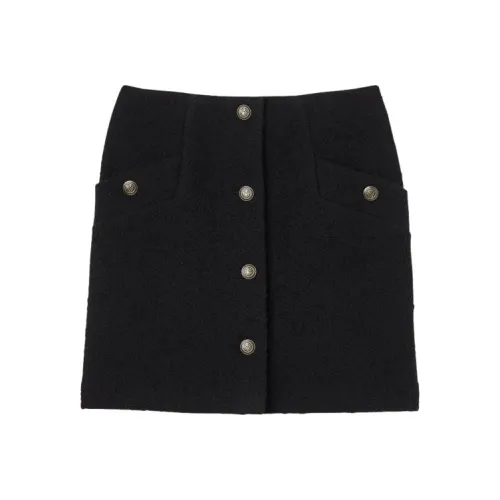 SANDRO Черные Женские Повседневные Короткие Юбки