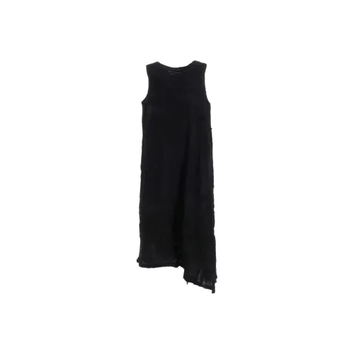Yohji Yamamoto Черные Женские Платья без Рукавов