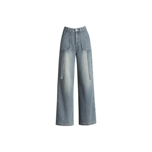 You cow me pants Винтажный синий Женские джинсы