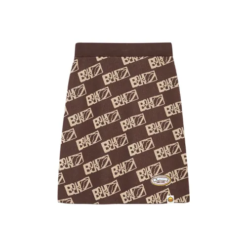 B.Duck Повседневные короткие юбки Женские Коричневый