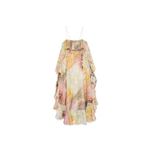 Zimmermann FW24 Slip Платье Женское Бежевый