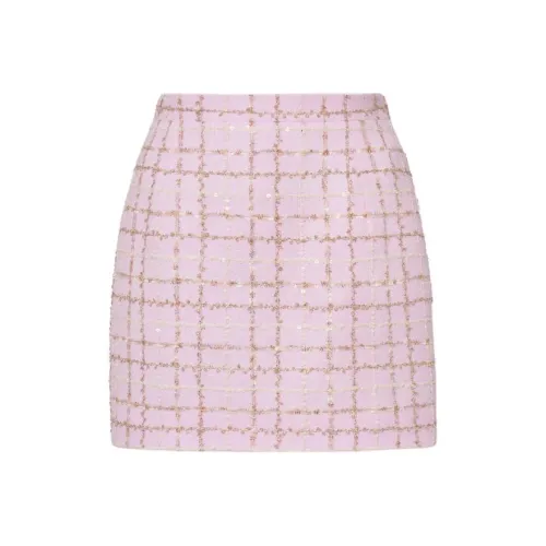 Alessandra Rich SS24 Повседневные короткие юбки Женские Светло-розовый