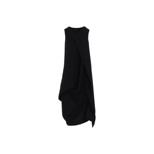 Yohji Yamamoto Черные Женские Платья без Рукавов