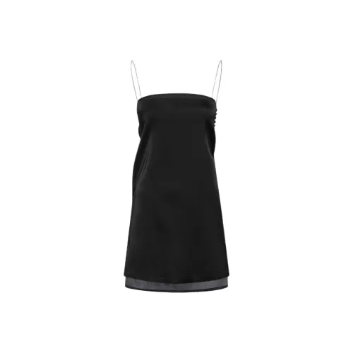 Jacquemus FW24 Slash Мини Платье Slip Dress Женское Черное Черное