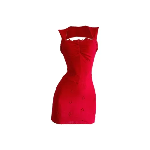 Incolore Без рукавов Платье Женское Красное