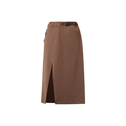 NIKE Коричневые Женские Повседневные Длинные Юбки