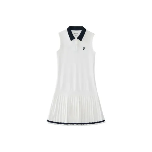FILA FUSION LIFEFOB Коллекция Без рукавов Платье Женское Стандартное Белое