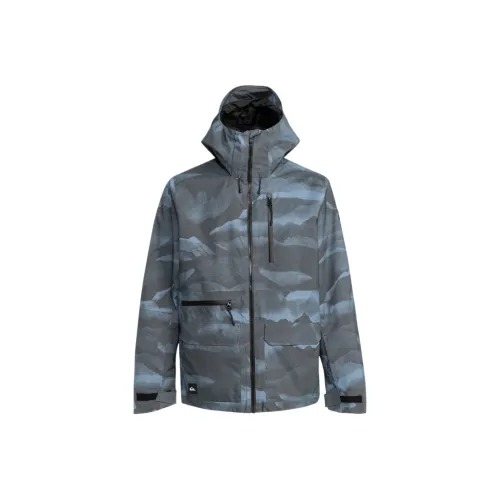 Quiksilver Синий Серый Мужская Лыжная Куртка