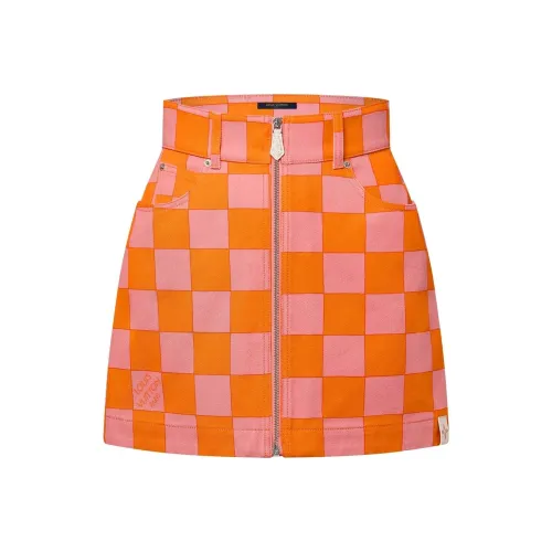 LOUIS VUITTON Повседневные короткие юбки Женские Оранжевый
