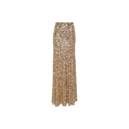 Elisabetta Franchi SS24 Повседневный Длинный Юбка Женские Золото