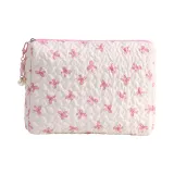 Розовый складной ручной косметический мешок для хранения