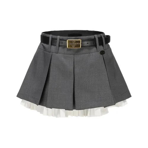 LACERTA Повседневные короткие юбки Женские Серый
