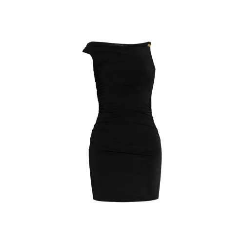 AMIRI SS25 Slip Платье Женское Черное