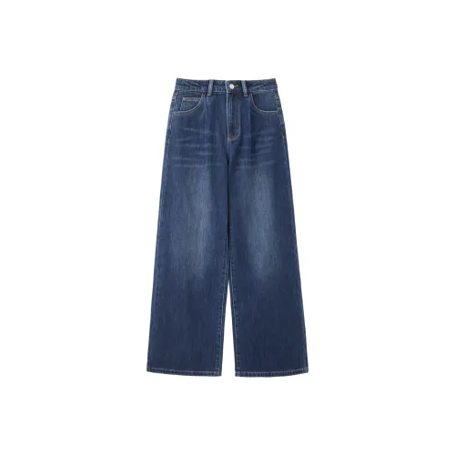 Giordano 62 Джинсовый синий Женские джинсы