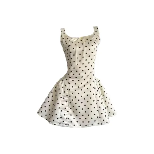 MO VOICE Без рукавов Платье Женское Белое