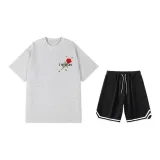 2 пачки (Белый Фотиния Серый топ + Черные шорты)