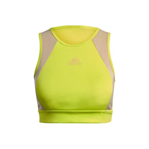 Adidas Неоново-желтые Женские Спортивные Майки Без Рукавов