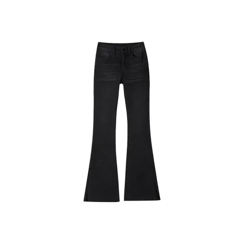 FAWENXIANGZI Джинсы Женские Черные Серые