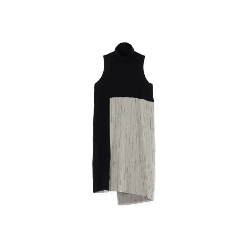 Yohji Yamamoto Серые Женские Платья без Рукавов