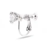 Серьги-клипсы с классическими белыми знаками змей, 1 пара