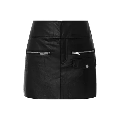 d'zzit Повседневные короткие юбки Женские Черный