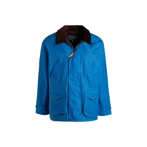 MANIFATTURA CECCARELLI Rain Кабан Куртки и Пальто Мужской Средний Синий