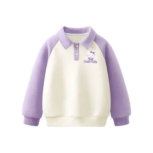 Hello Kitty Толстовка Галстук Для танцев K Фиолетово-белый Детский