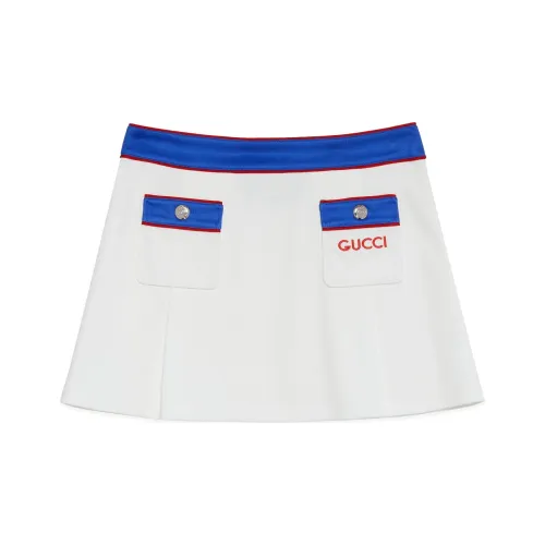 GUCCI Chinese New Year SS24 Повседневные короткие юбки Женские Экрю