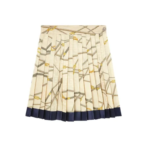 VERSACE SS24 Повседневные короткие юбки Женские Светло-желтые