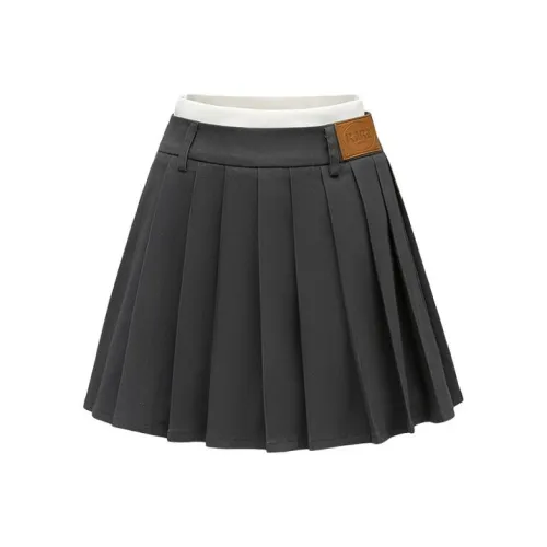 RA RN Повседневные короткие юбки женские темно-серый