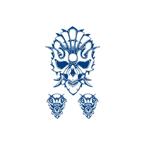 LIEJI Водонепроницаемый и Потоотталкивающий Нескользящий Ninja Череп Травяной Татуировка Наклейка