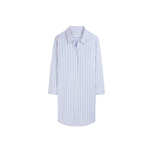 DRIES VAN NOTEN Длинное платье с длинными рукавами женское синее