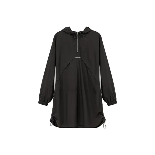 NO ONE ELSE Черное Женское Длинное Платье с Рукавами