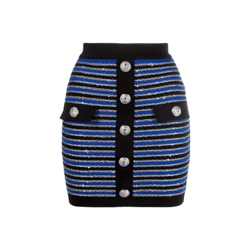 BALMAIN Синие черные Женские Повседневные короткие юбки