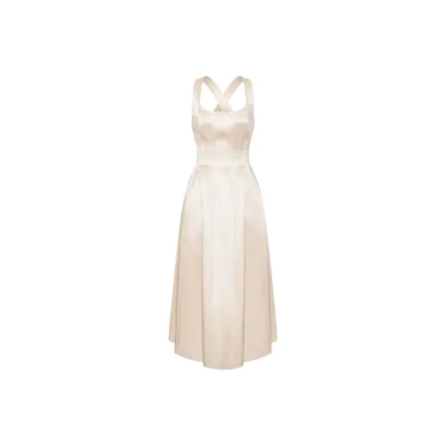 PHILOSOPHY DI LORENZO SERAFINI SS25 Slip Платье Женское Белое