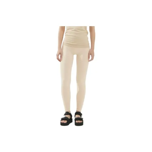 UNIQLO Экрю Женские Спортивные Брюки