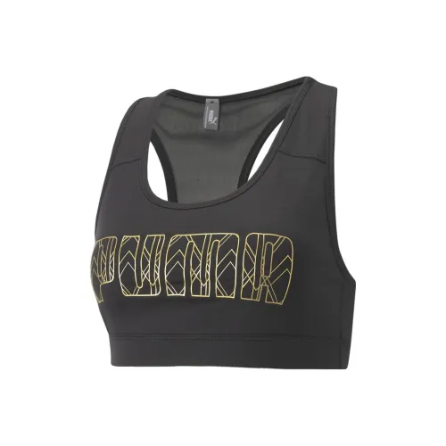 PUMA Cloudspun Rockaway MID IMPACT 4KEEPS Graphic Sport Бюстгальтер Спортивное белье Женские Черный