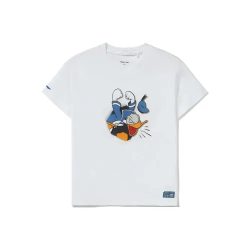 LINING YOUNG X Disney Sportlife Короткий рукав T-рубашки Белый Детский