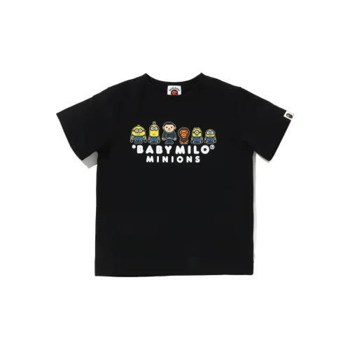 A BATHING APE Bape® X Minions Черный KIDS T-рубашки
