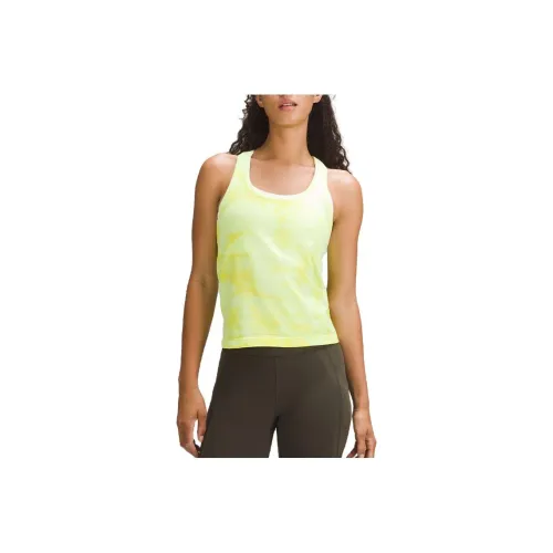 Lululemon Swiftly Tech Мраморный Краситель Электрический Лимон Женские Спортивные майки без рукавов