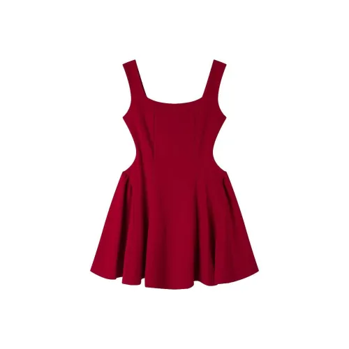 SECFLY OFFICIAL Slip Платье Женское Бордовый