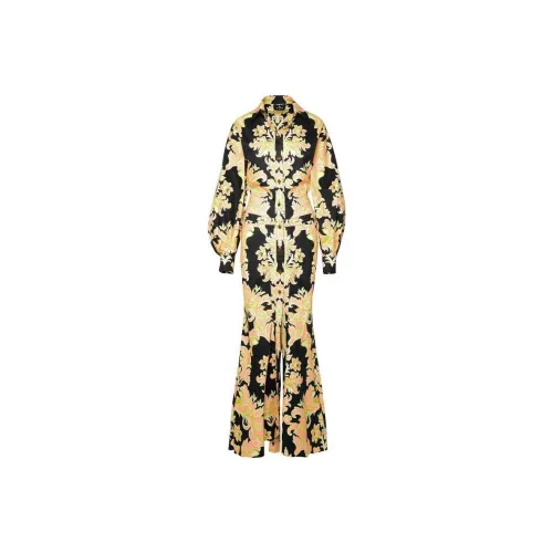 ETRO Черное Женское Длинное Платье с Рукавами